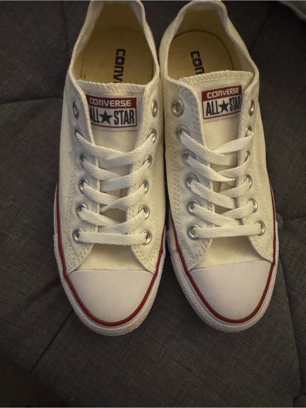 Converse White Canvas Low-Top Sneakers NEW Women’s 7/ Men’s 5!